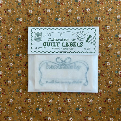 Happy Bow Quilt Labels by Cotton and Ochre