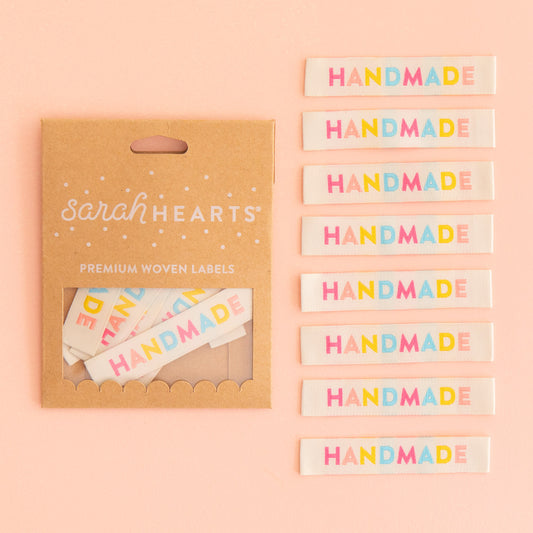 Colorful Handmade - Sewing Woven Label Tags by Sarah Hearts