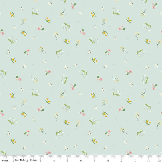 Emma Mint Ditzy Floral - Riley Blake Designs - *OOP