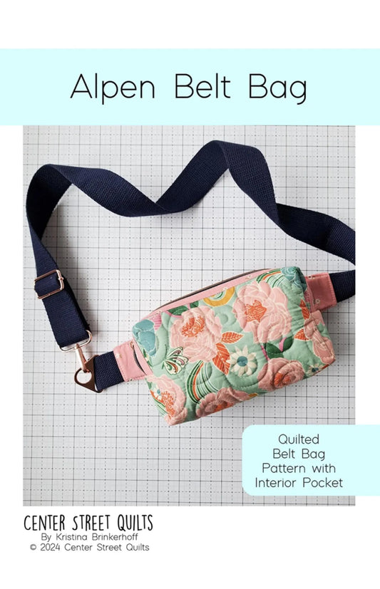 Alpen Belt Bag Paper Pattern - by Kristina of Center Street Quilts