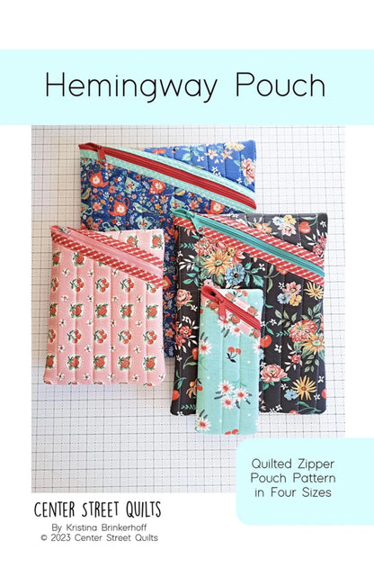 Hemingway Pouch Paper Pattern - by Kristina of Center Street Quilts