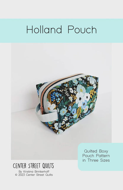 Holland Pouch Paper Pattern - by Kristina of Center Street Quilts