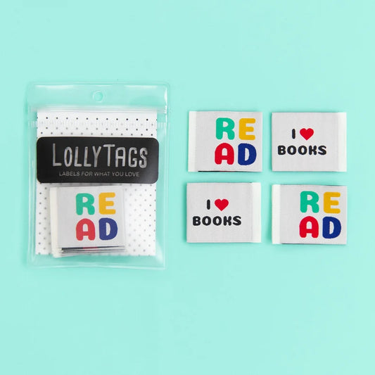 READ - I (Heart) Books - Woven Labels by Lolly Tags