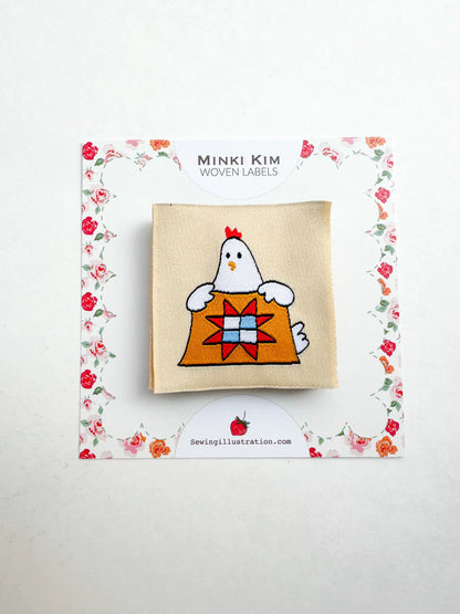 Quilter Chicken Woven Labels by Minki Kim