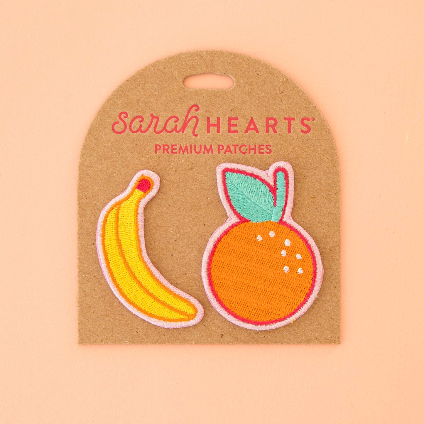 Embroidered Patches - Banana & Orange - 2 Pack by Sarah Hearts