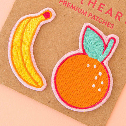 Embroidered Patches - Banana & Orange - 2 Pack by Sarah Hearts