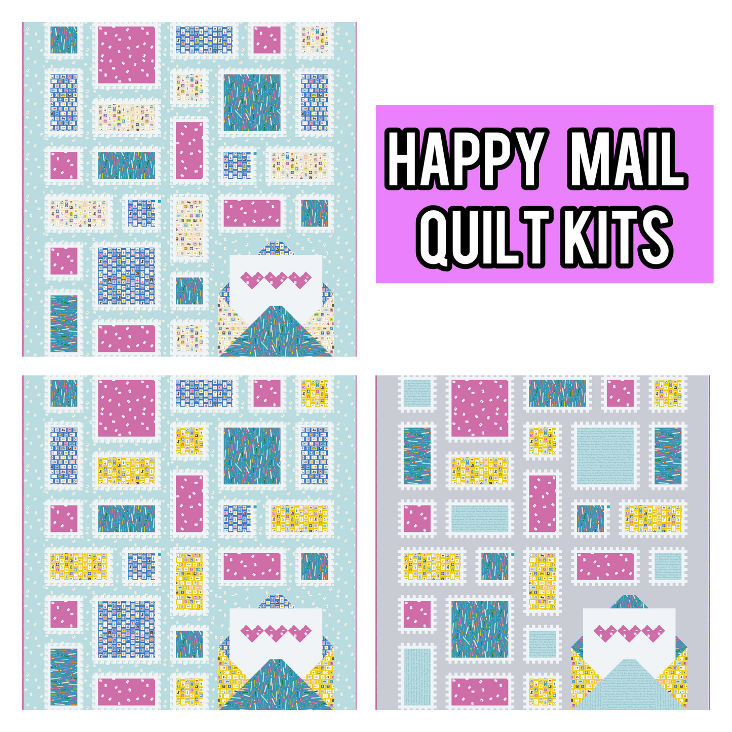 Happy Mail Quilt Kit - with Salutations Collection from Rashida Coleman Hale