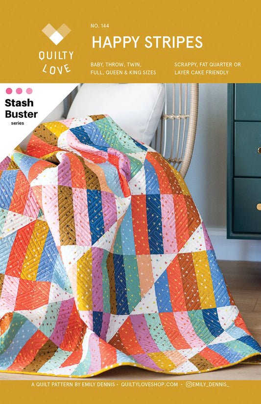 Happy Stripes Quilty Pattern by Emily Dennis