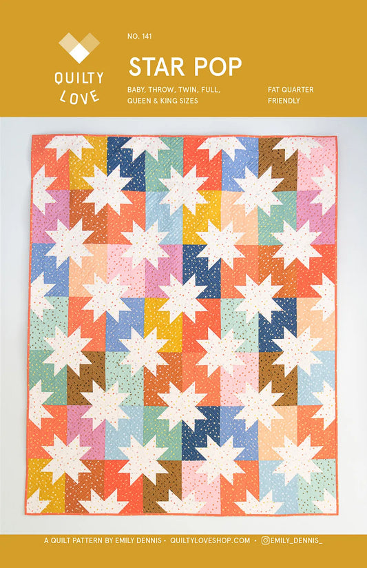 Star Pop Quilt Pattern by Emily Dennis